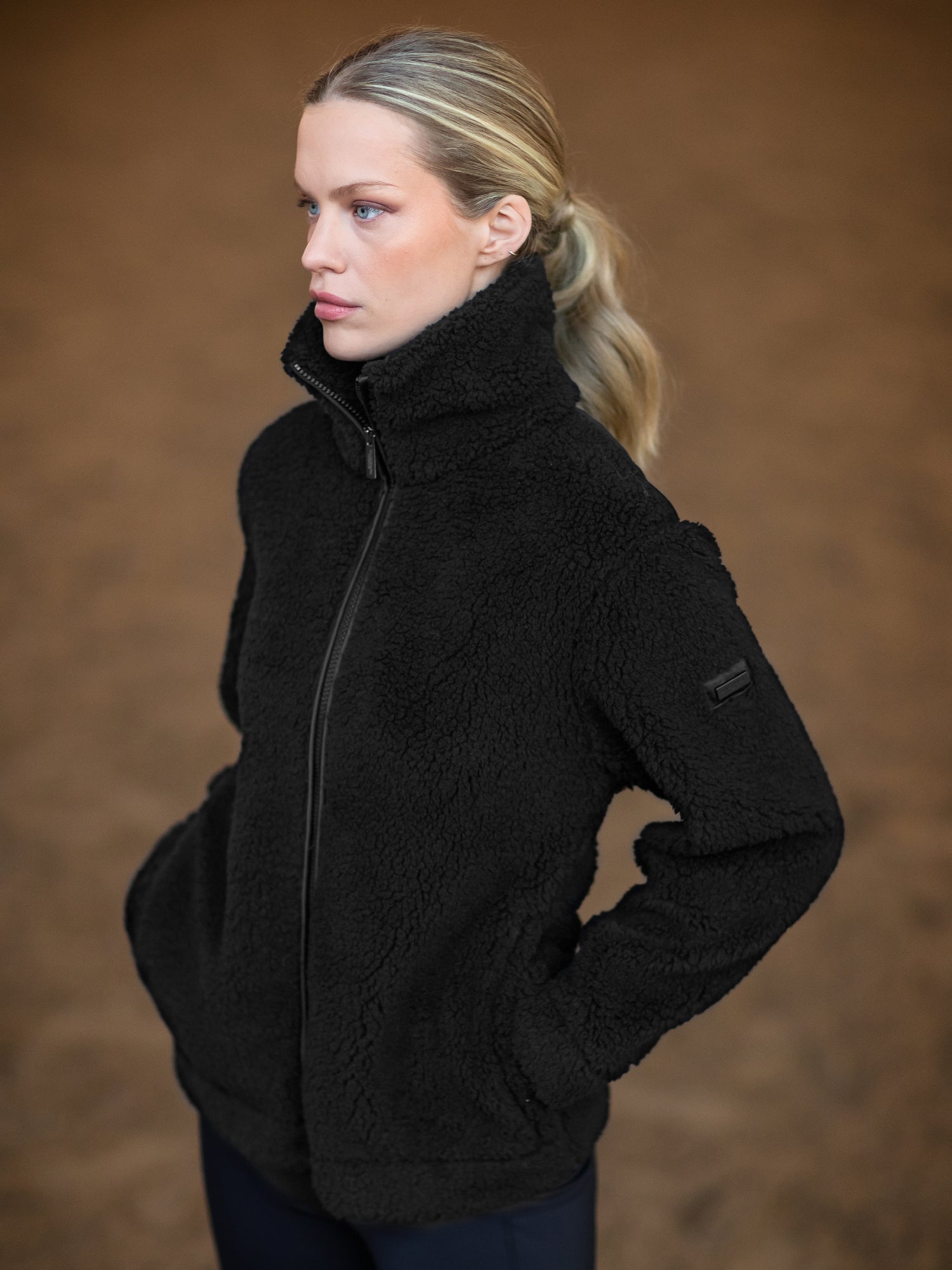 Teddy Fleece Jacket Black