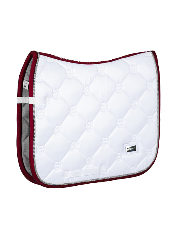 Dressage Saddle Pad White Perfection Bordeaux