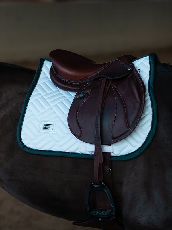 Jump Saddle Pad Modern White Dramatic Monday