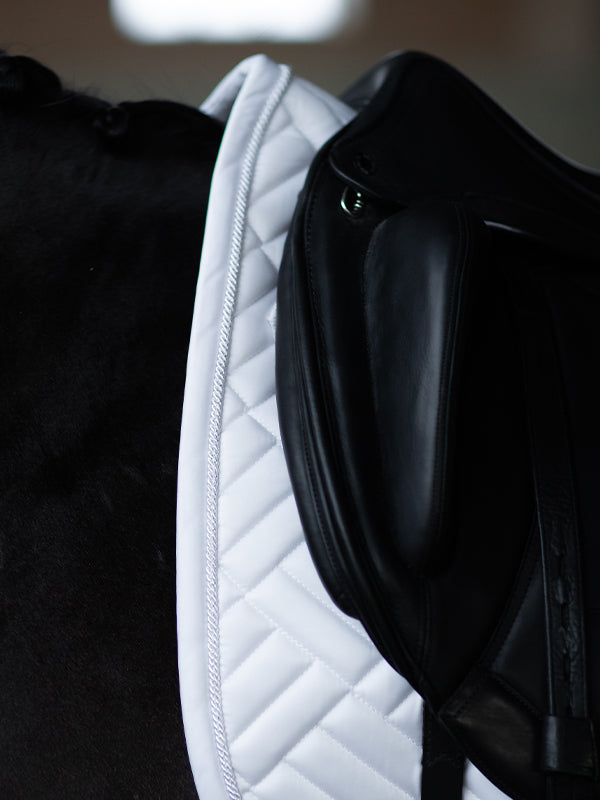 Dressage Saddle Pad Modern White Perfection