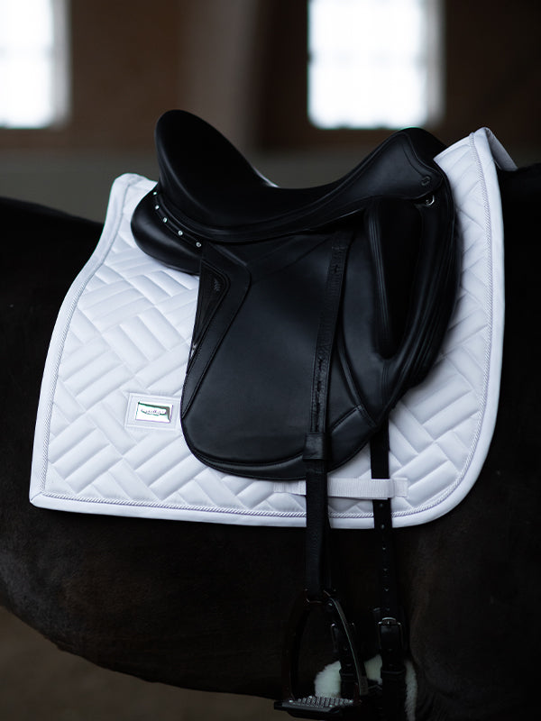 Dressage Saddle Pad Modern White Perfection
