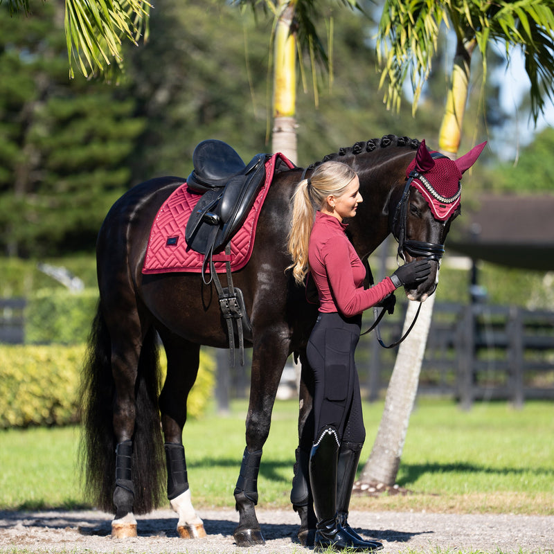 Fleece-decke Fell Bordeaux Equestrian Stockholm