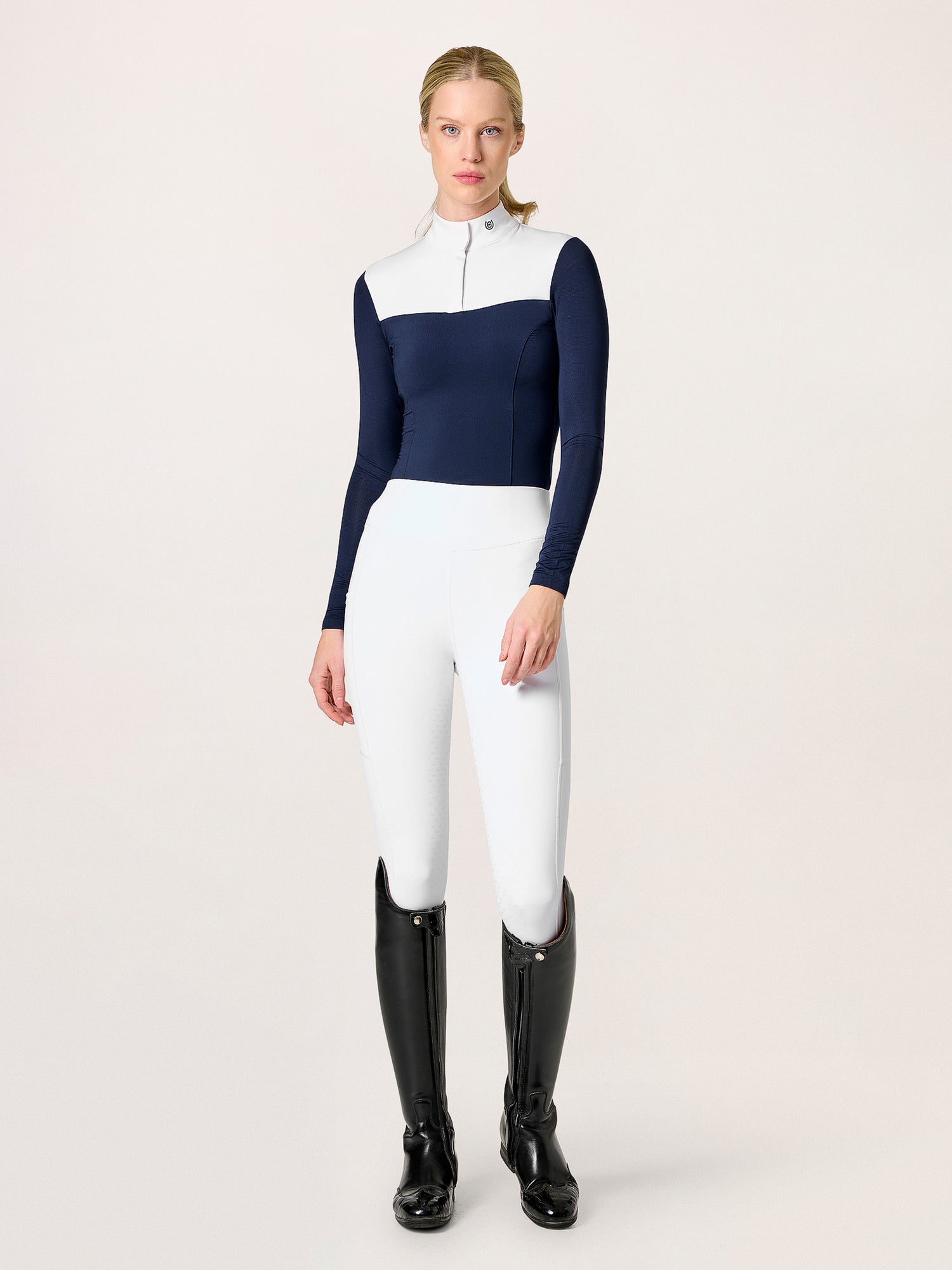 Refined Competition Top Navy White