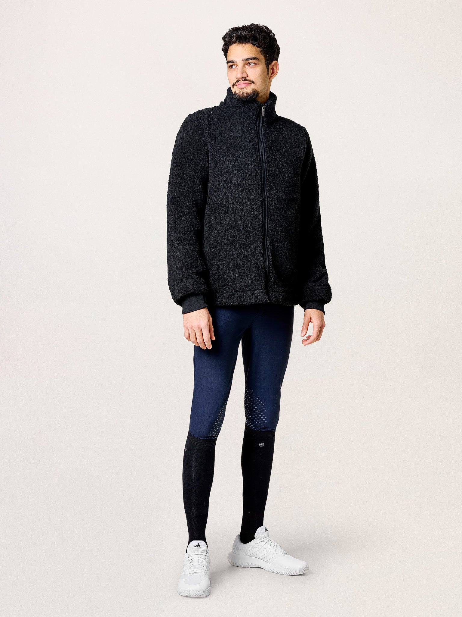 Teddy Fleece Jacket Men Black | Equestrian Stockholm