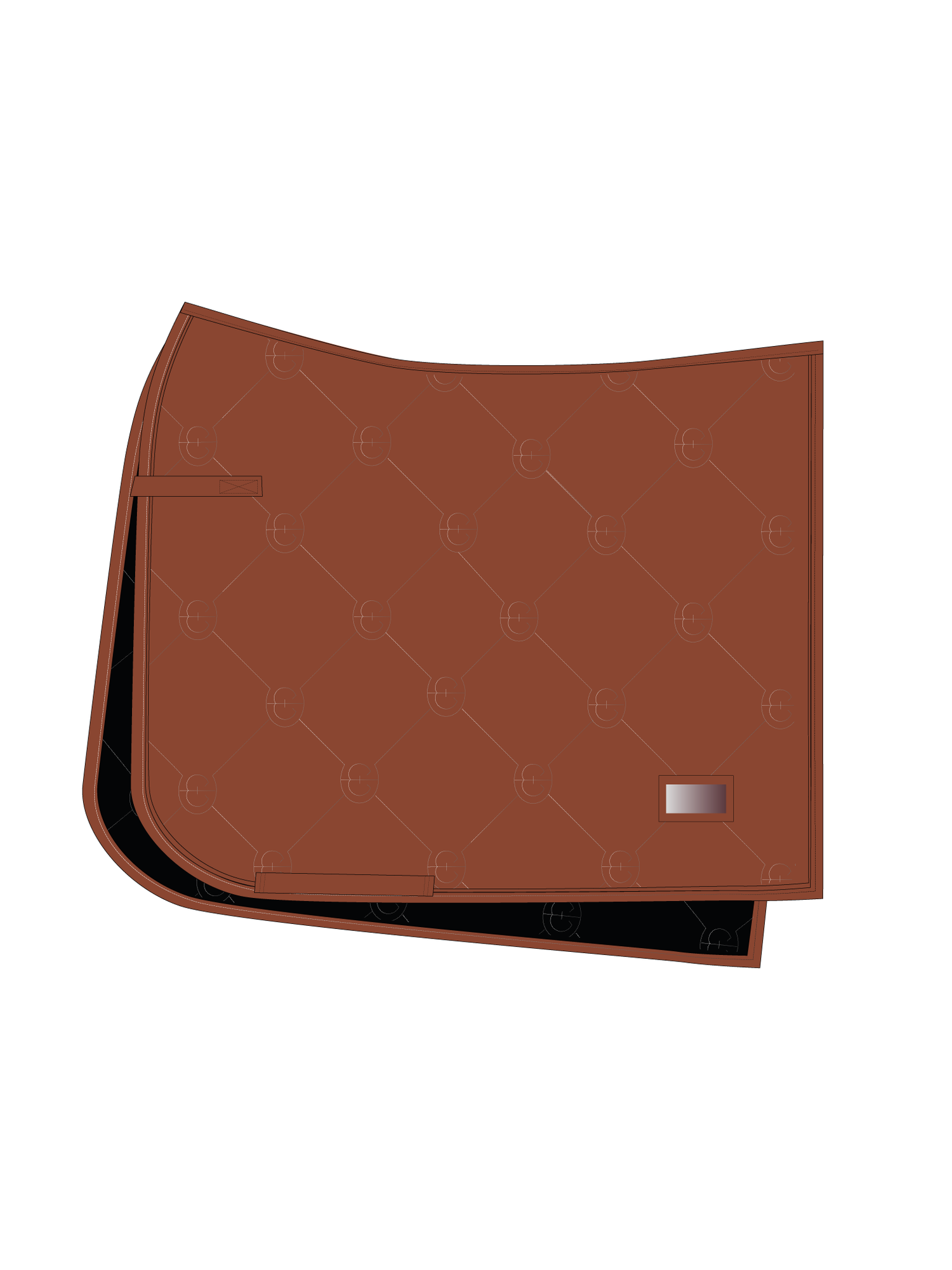 Dressage Saddle Pad Satin Chestnut