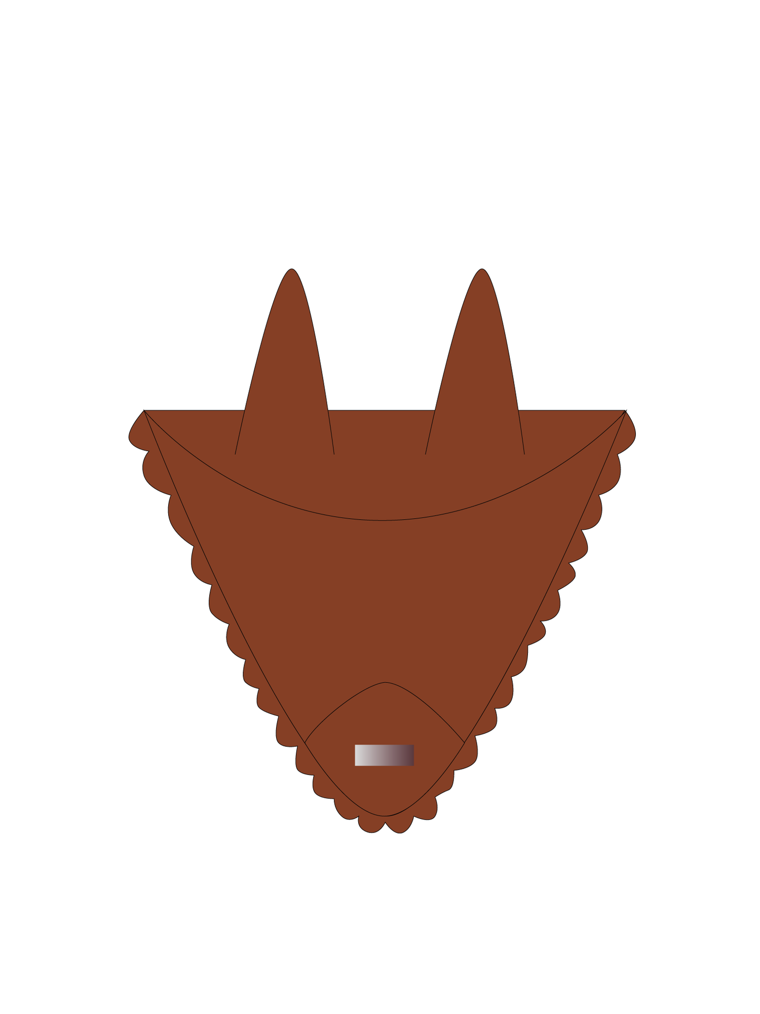 Ear Bonnet Satin Chestnut