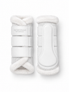 Fur Mesh Brushing Boots White