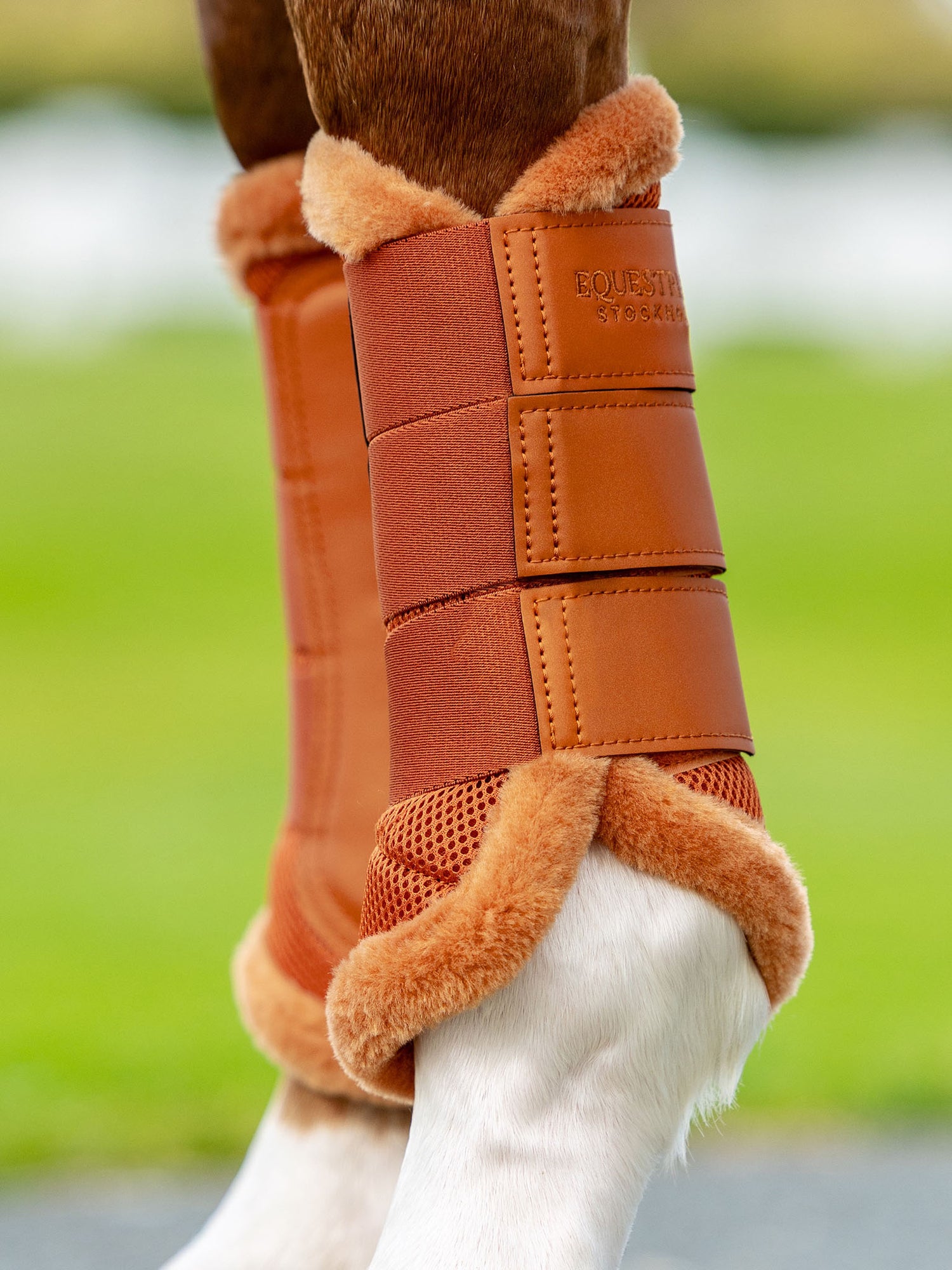 Guêtres Fermées Fur Mesh Chestnut
