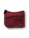 Dressage Saddle Pad Vegan Fur Crystal Bordeaux