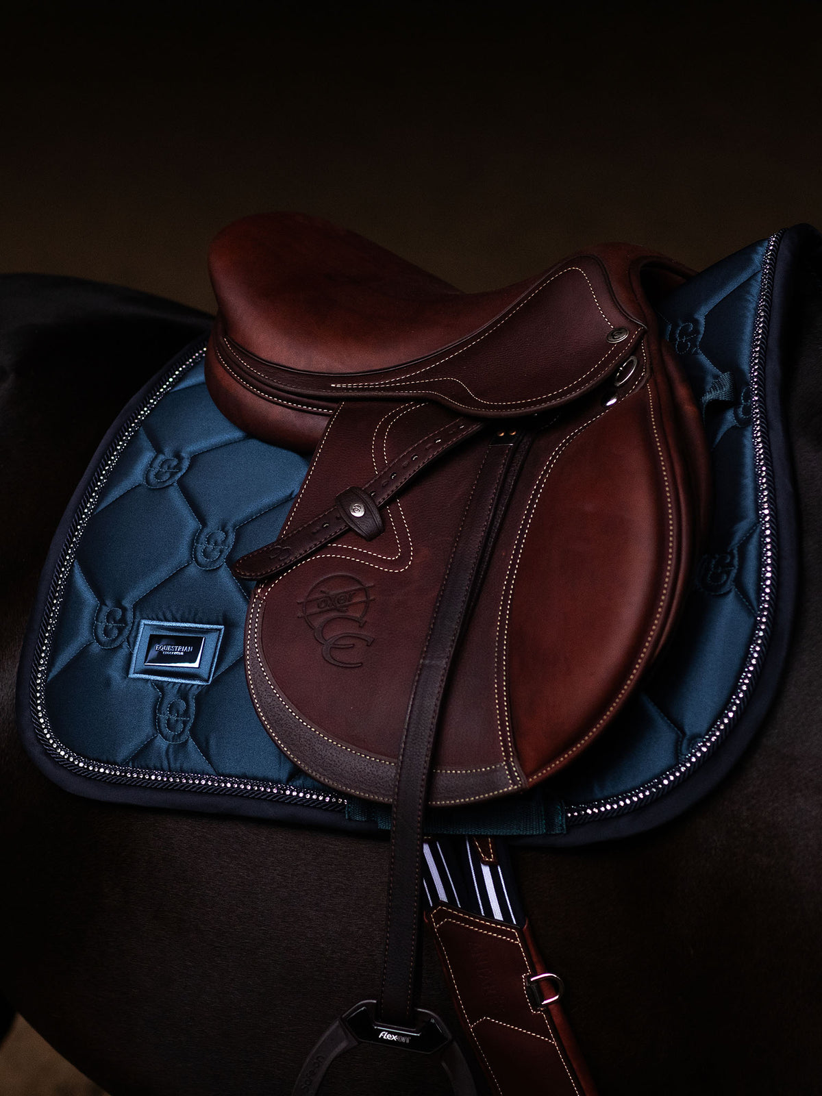 Jump Saddle Pad Crystal Shine Blue Meadow