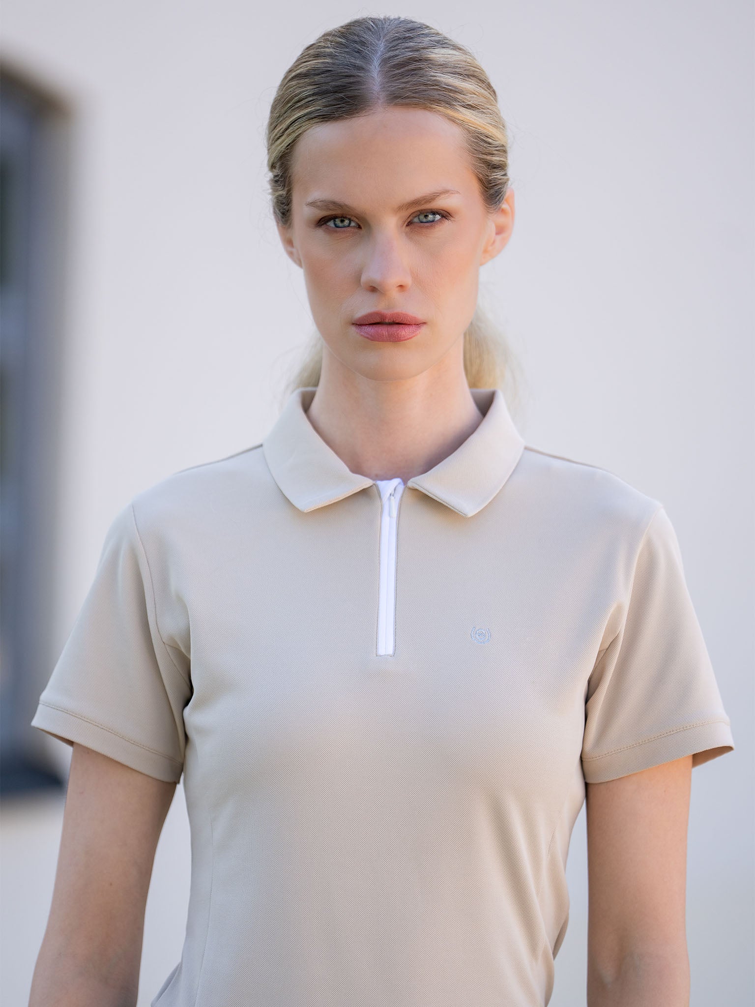 トップス BATONER 32G SMOOTH KNIT POLO BEIGE Essential 32G SMOOTH KNIT POLO SHORT SLEEVE - BATONER｜ONLINE STORE