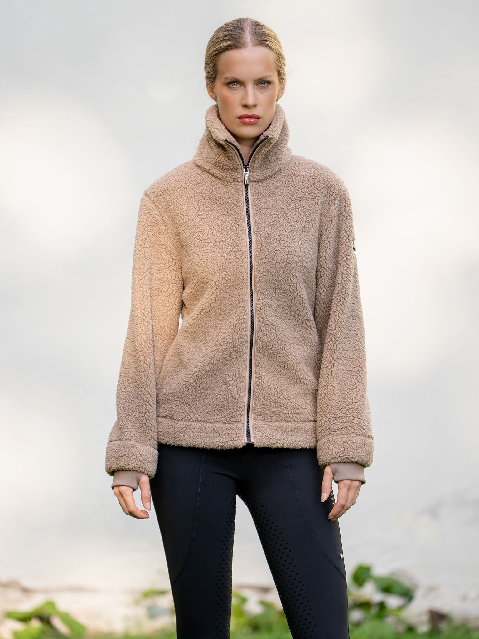 Teddy Fleece Jacket Sand | Equestrian Stockholm