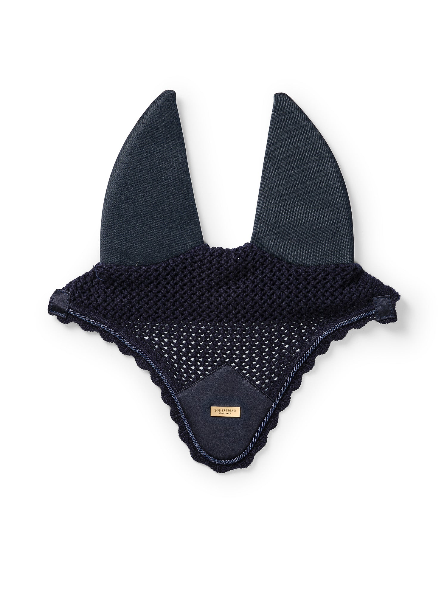 Padded Ear Bonnet Navy Gold