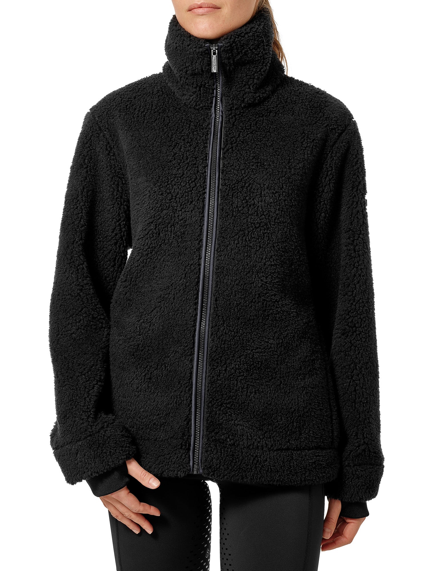 Teddy Fleece Jacket Black Dark Ocean