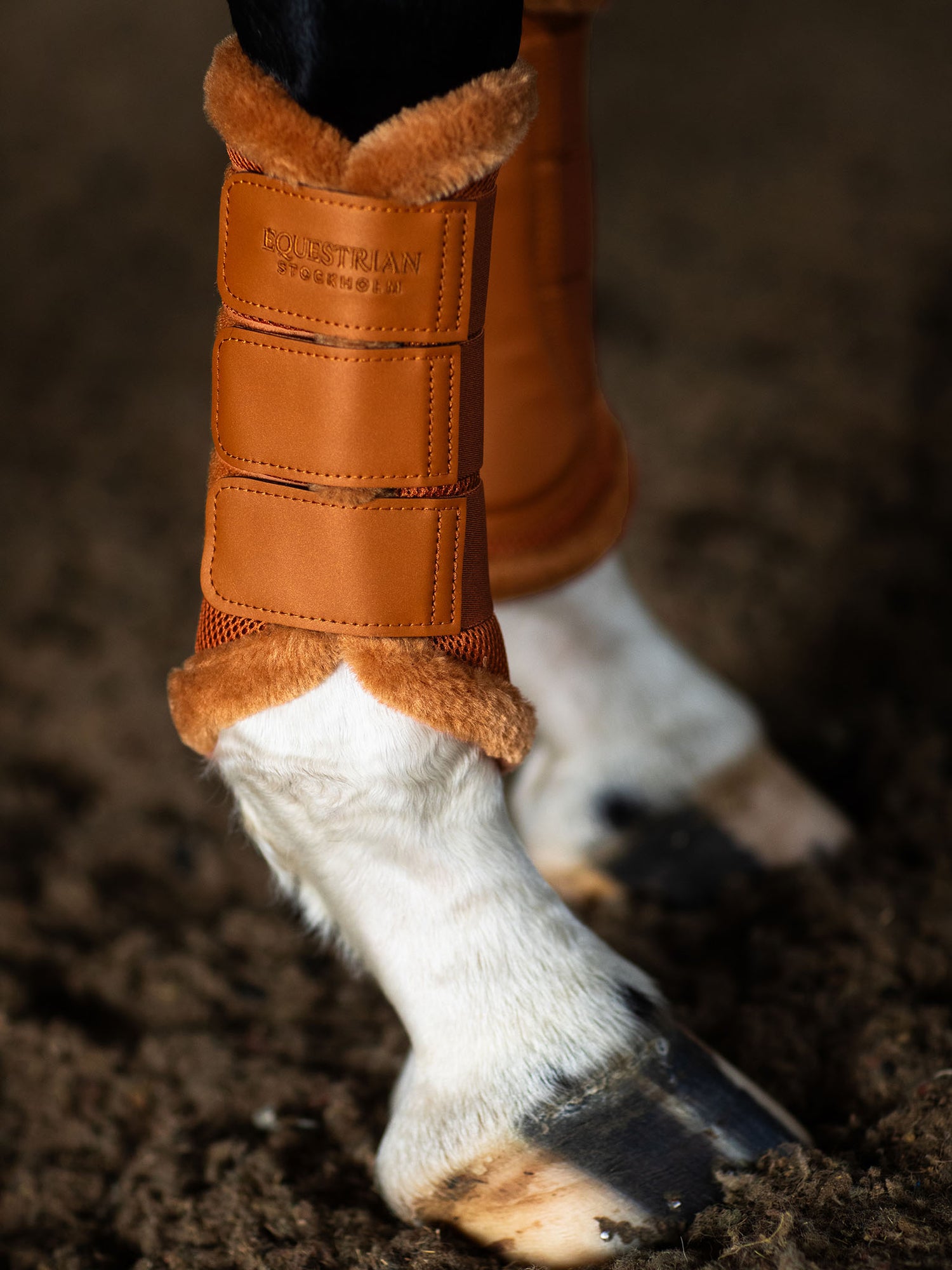 Guêtres Fermées Fur Mesh Chestnut