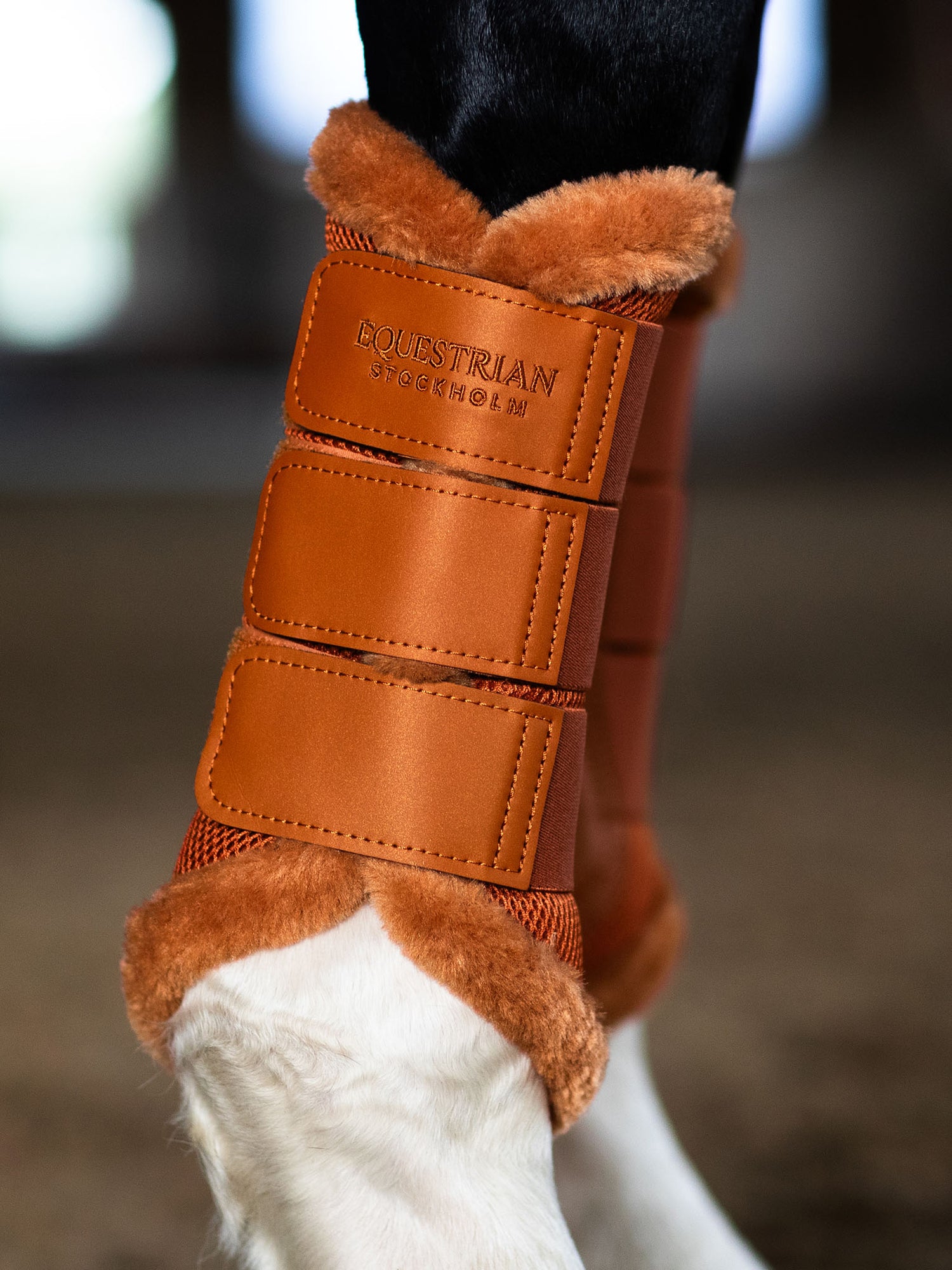 Guêtres Fermées Fur Mesh Chestnut