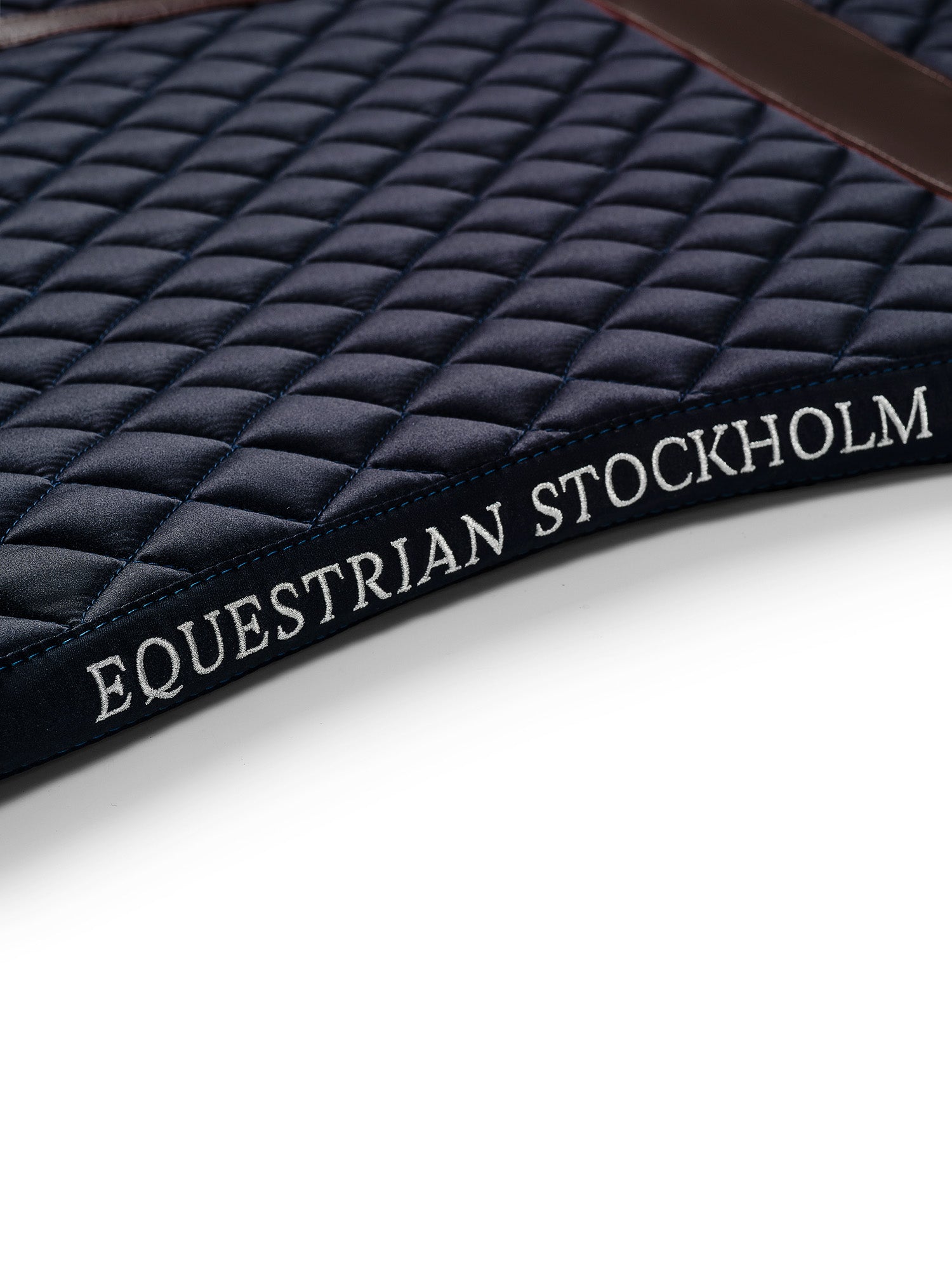 Dressage Saddle Pad Leather Deluxe Silver