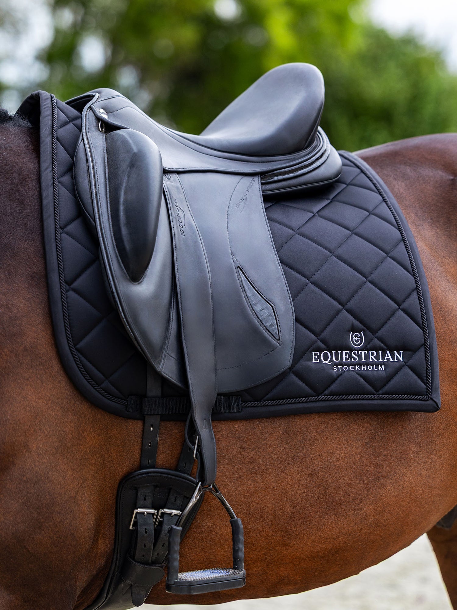 Dressage Saddle Pad Line Black