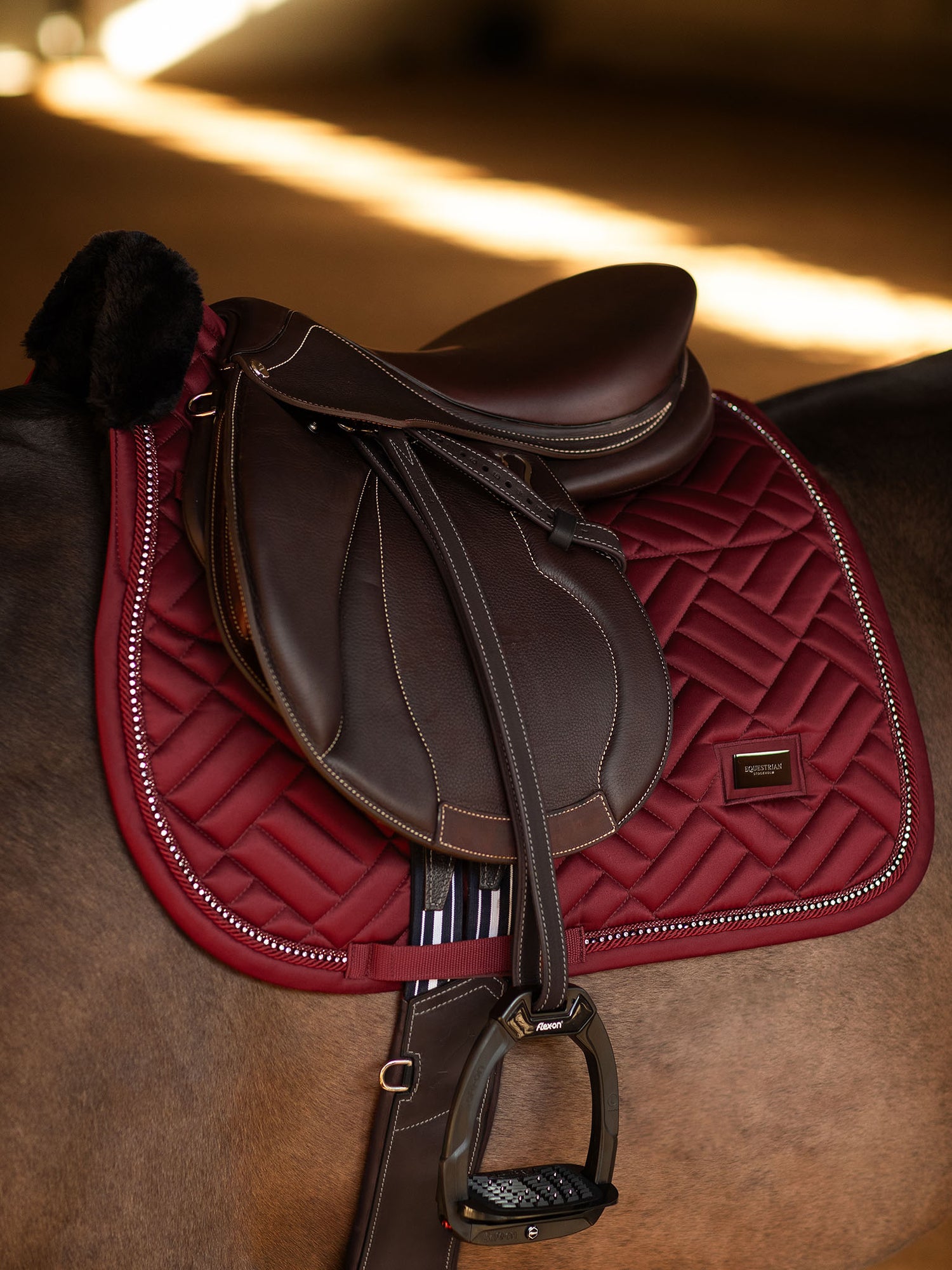 Hoppschabrak Vegan Fur Crystal Bordeaux