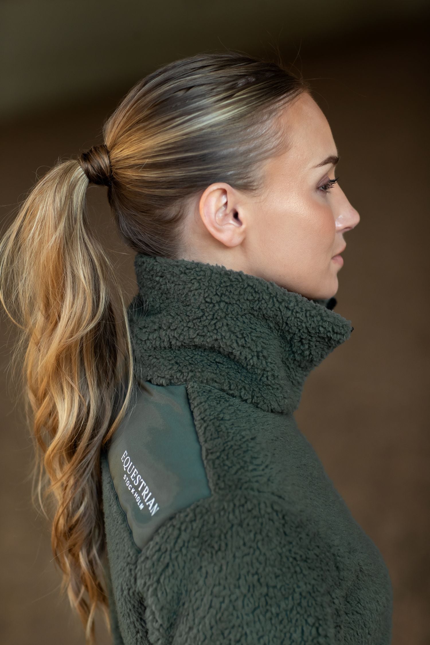 Teddy Fleece Jakke Avenue Green | Equestrian Stockholm