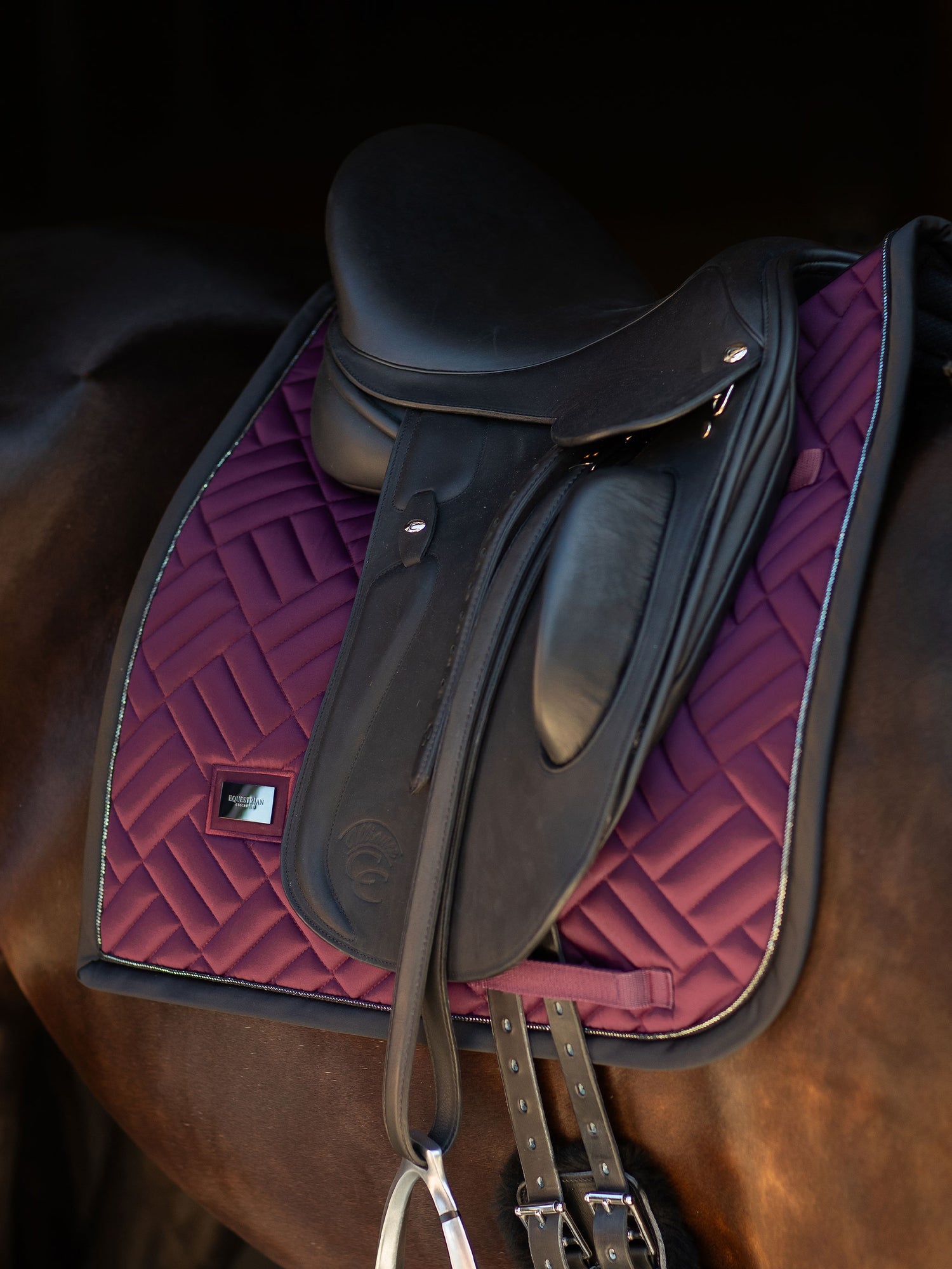 Dressage Saddle Pad Modern Purple Night