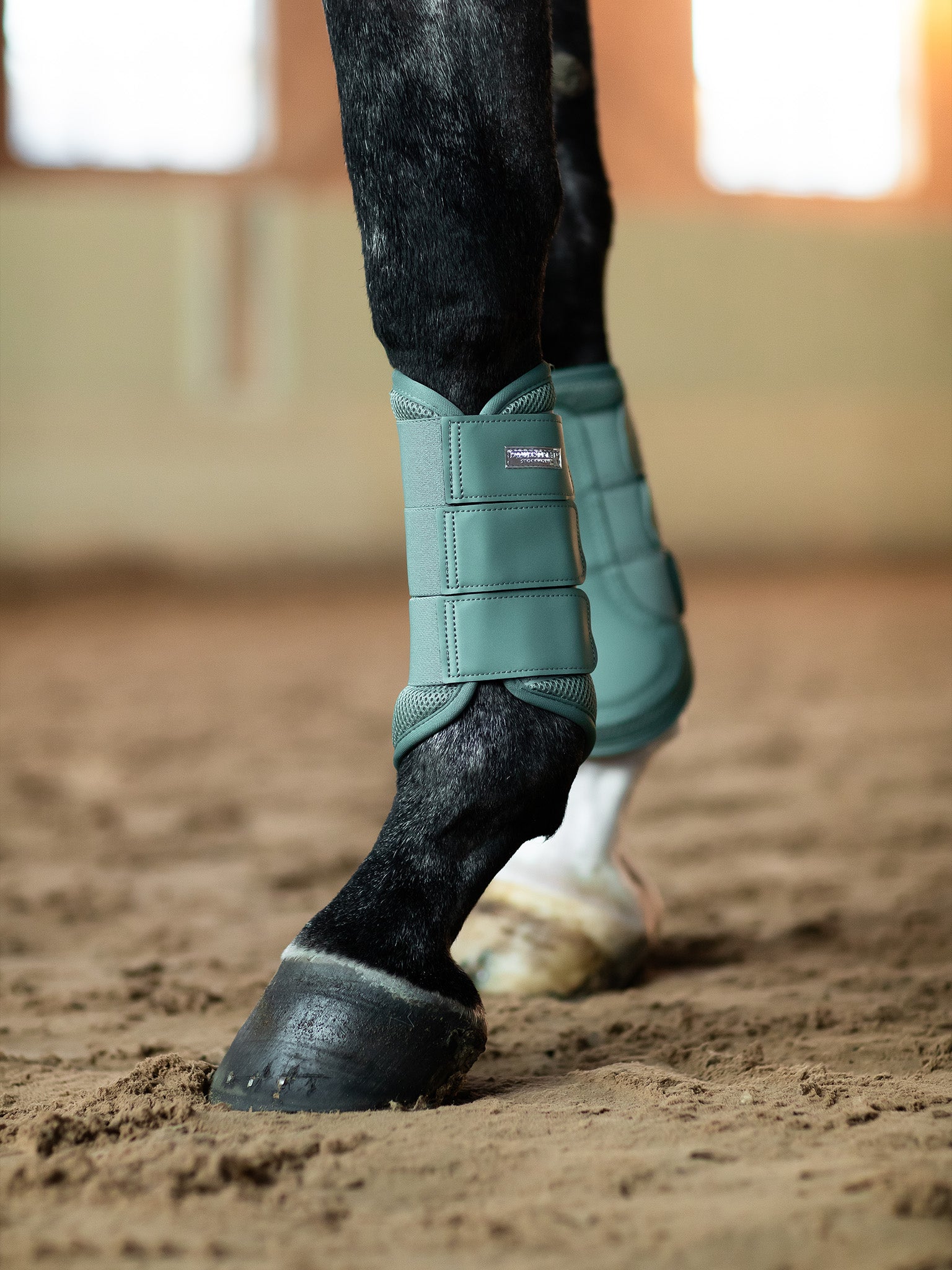 Mesh Brushing Boots Mint Green | Equestrian Stockholm