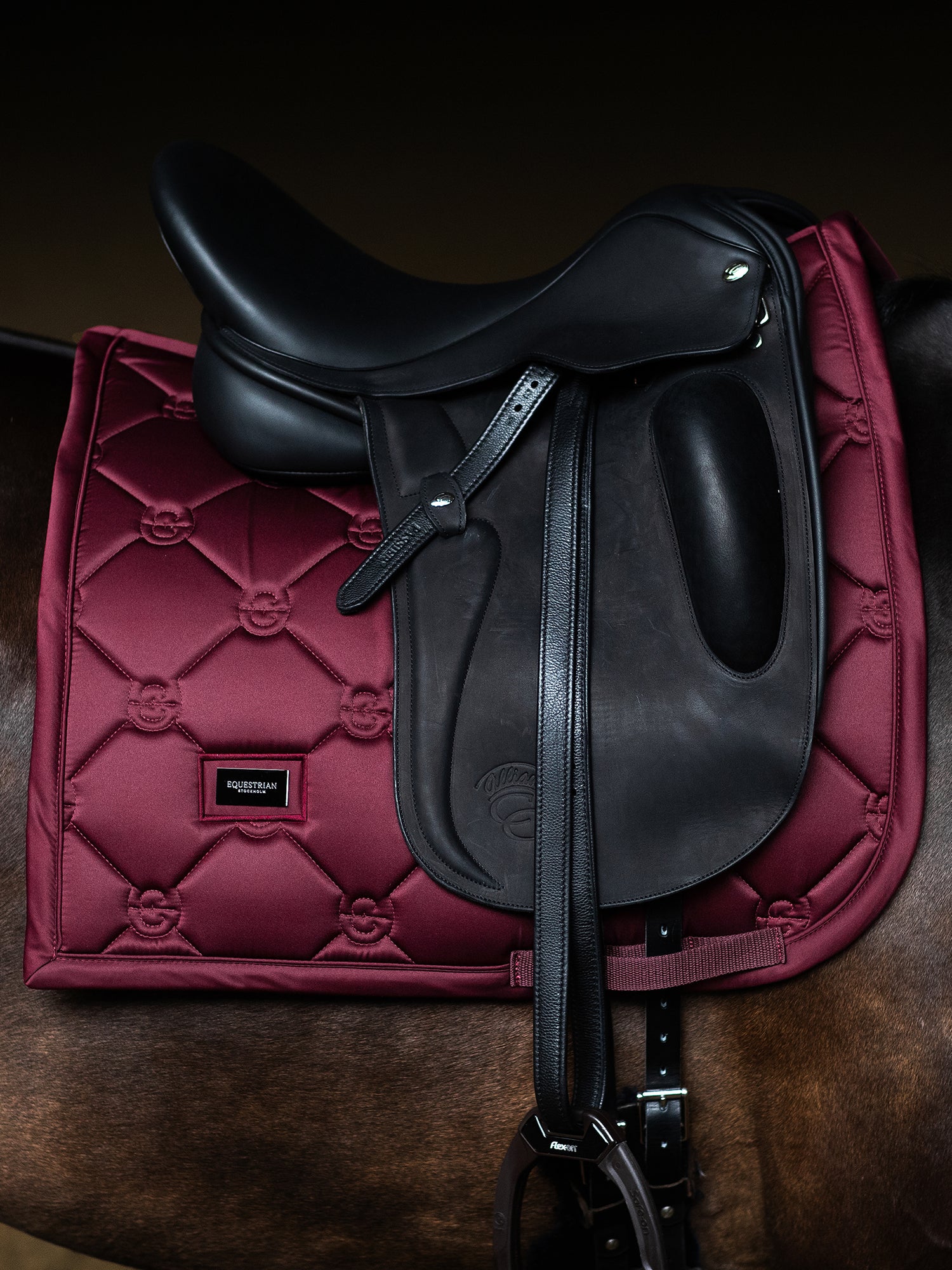 Dressage Saddle Pad Satin Merlot