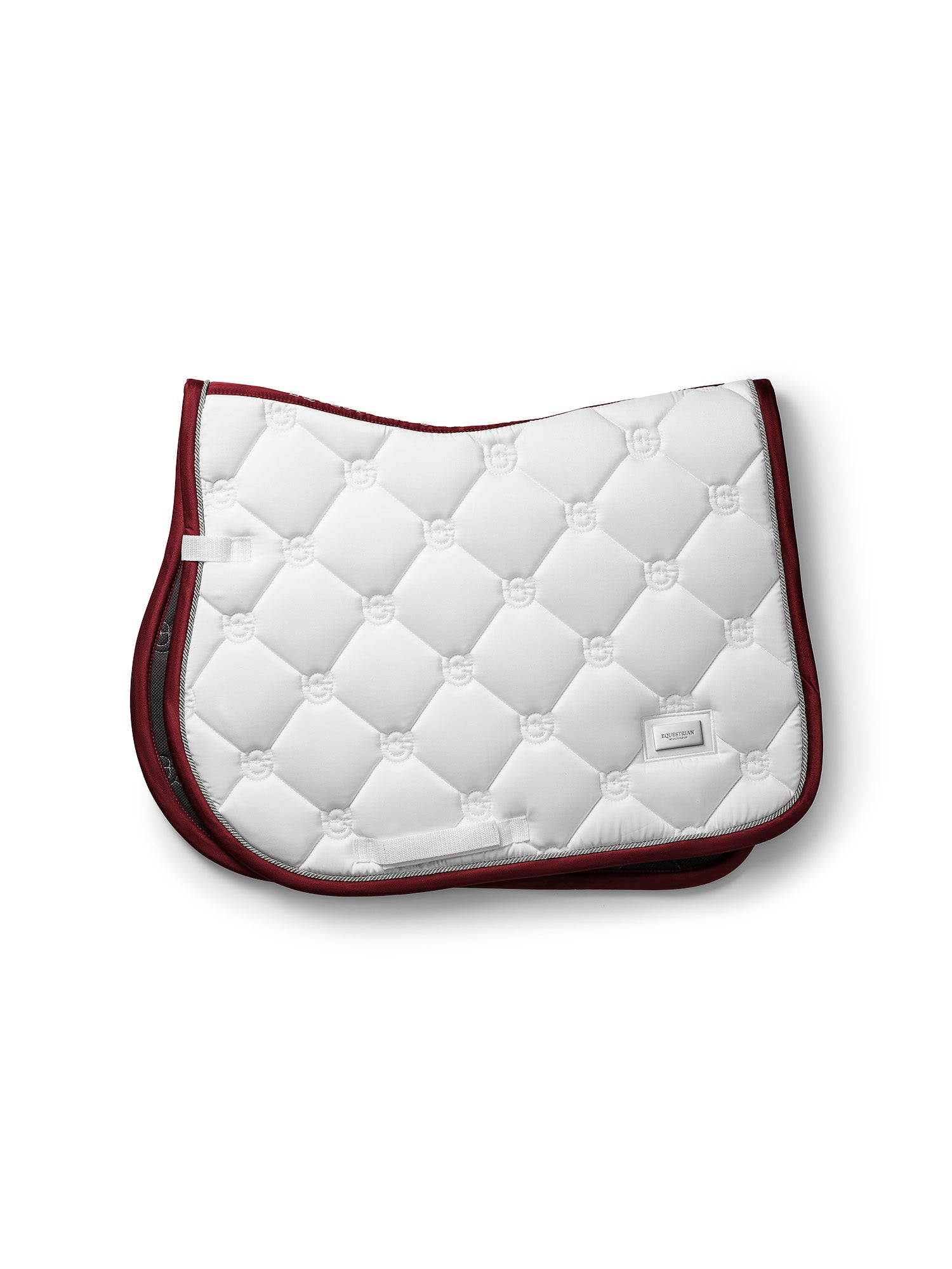 Jump Saddle Pad White Perfection Bordeaux