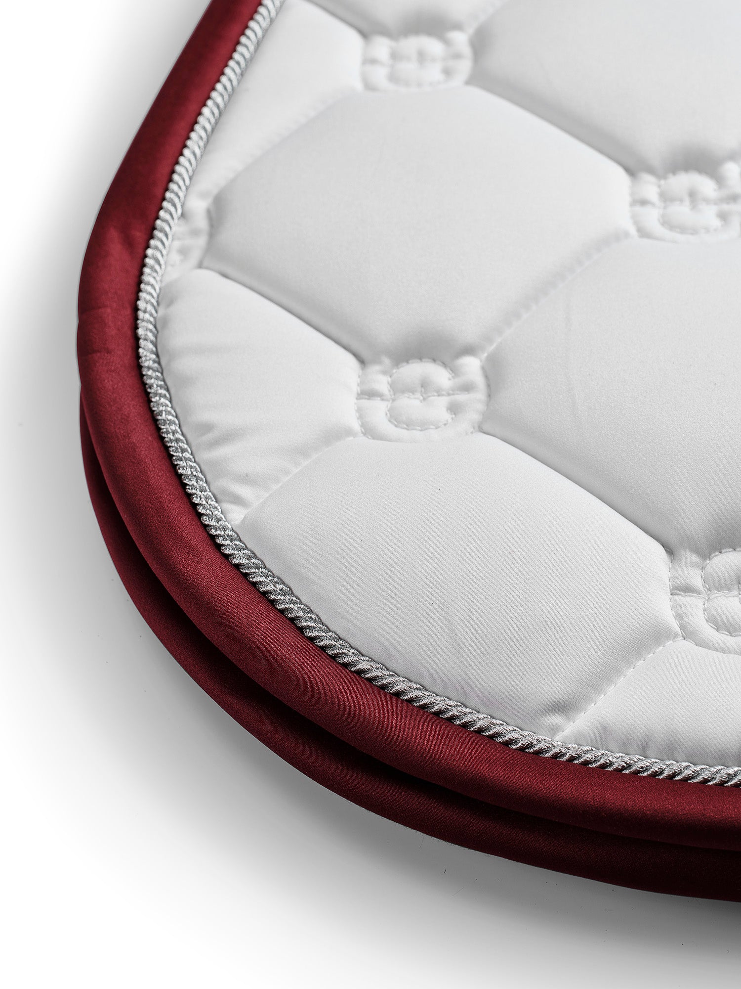 Jump Saddle Pad White Perfection Bordeaux