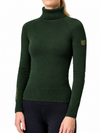 Knitted Polo Top Forest Green