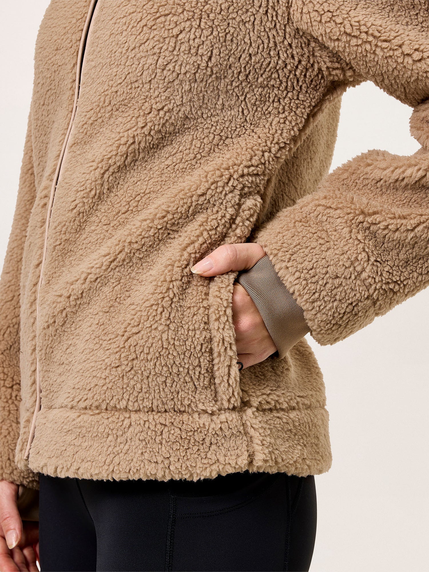 Teddy Fleece Jacket Sand