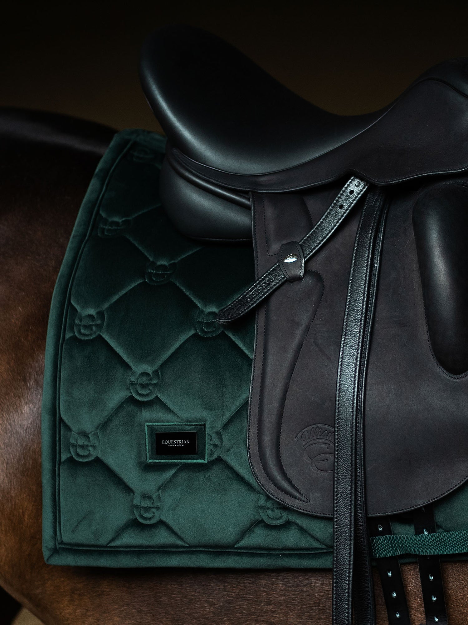 Dressage Saddle Pad Velvet Sycamore Green