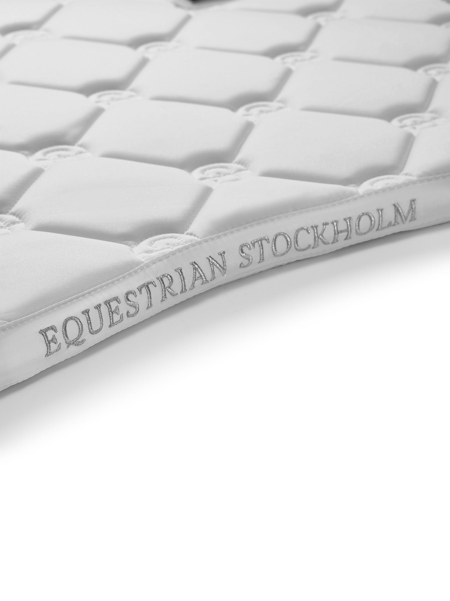 Dressage Saddle Pad White Perfection Silver