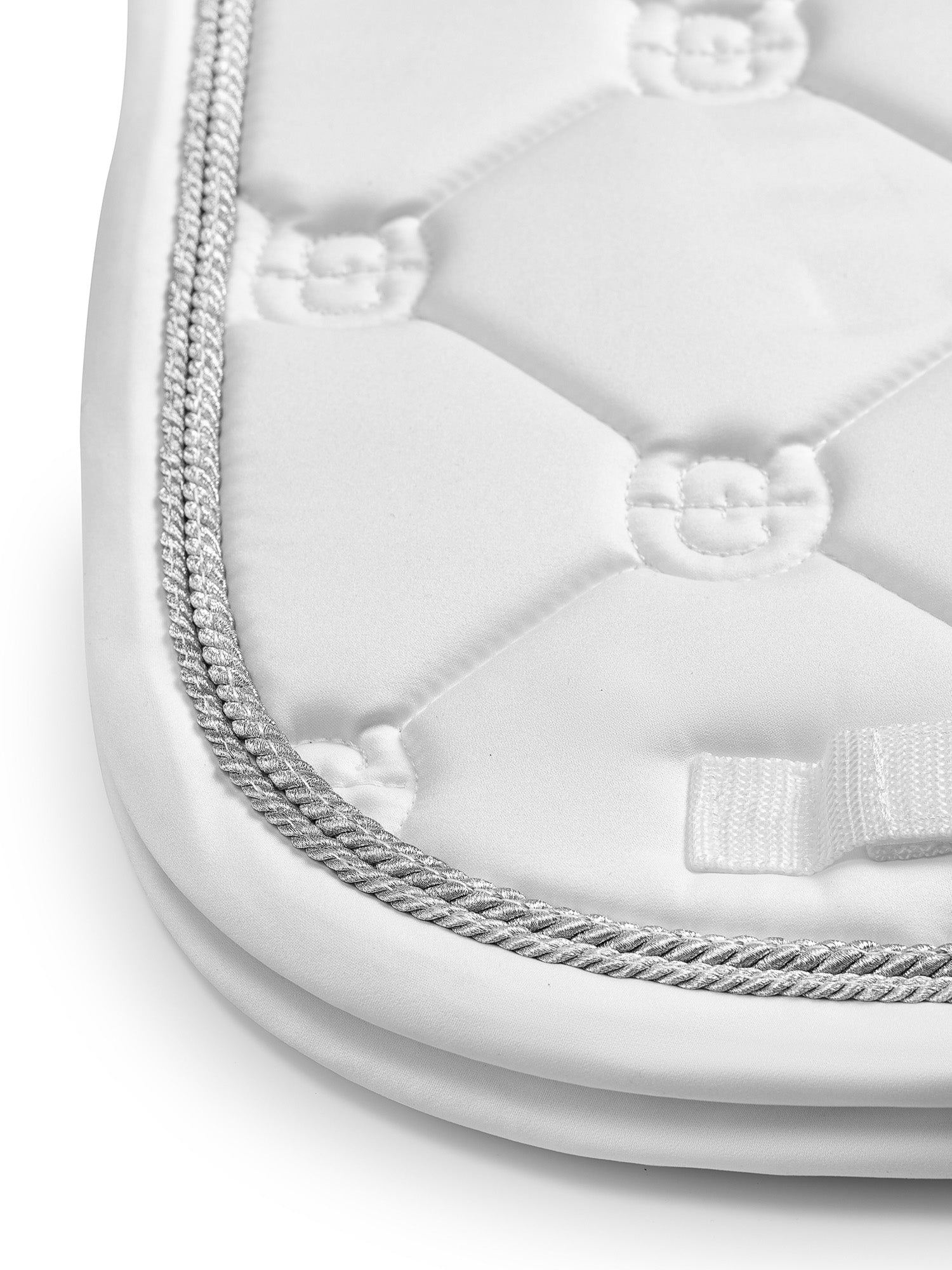 Dressage Saddle Pad White Perfection Silver