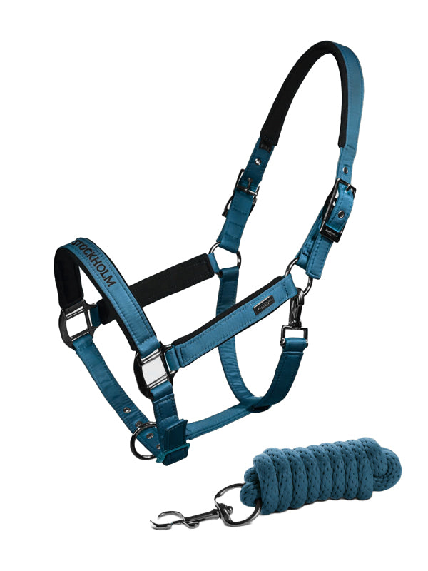 Halter & Lead Rope Aurora Blues | Equestrian Stockholm