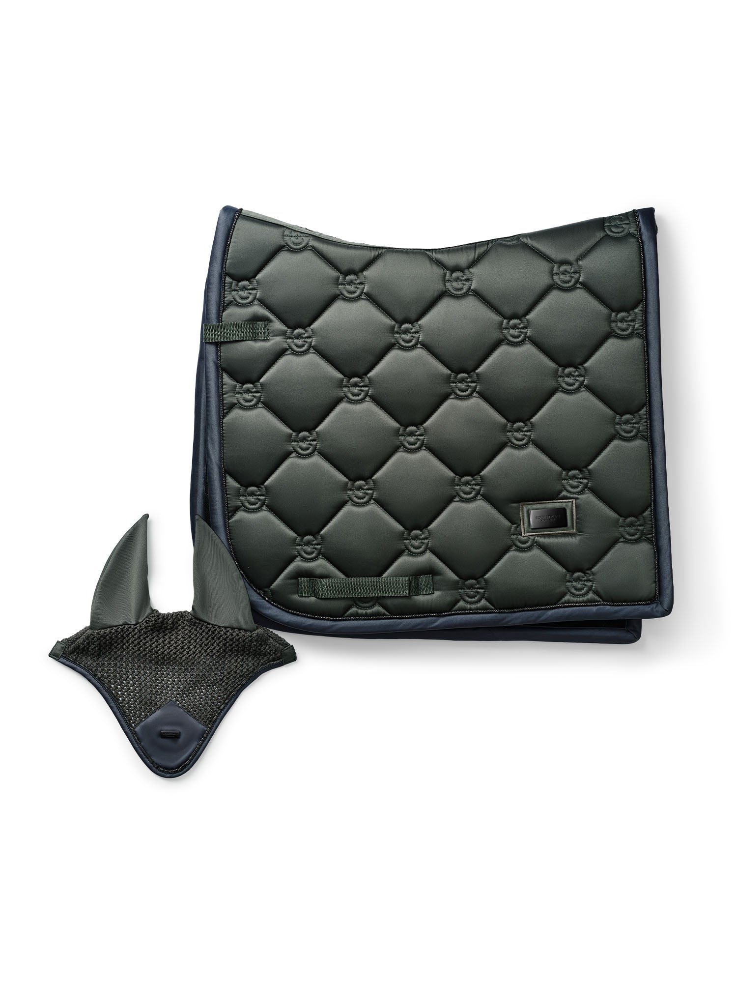 Dressage Saddle Pad + Ear Bonnet Modern - Avenue Green