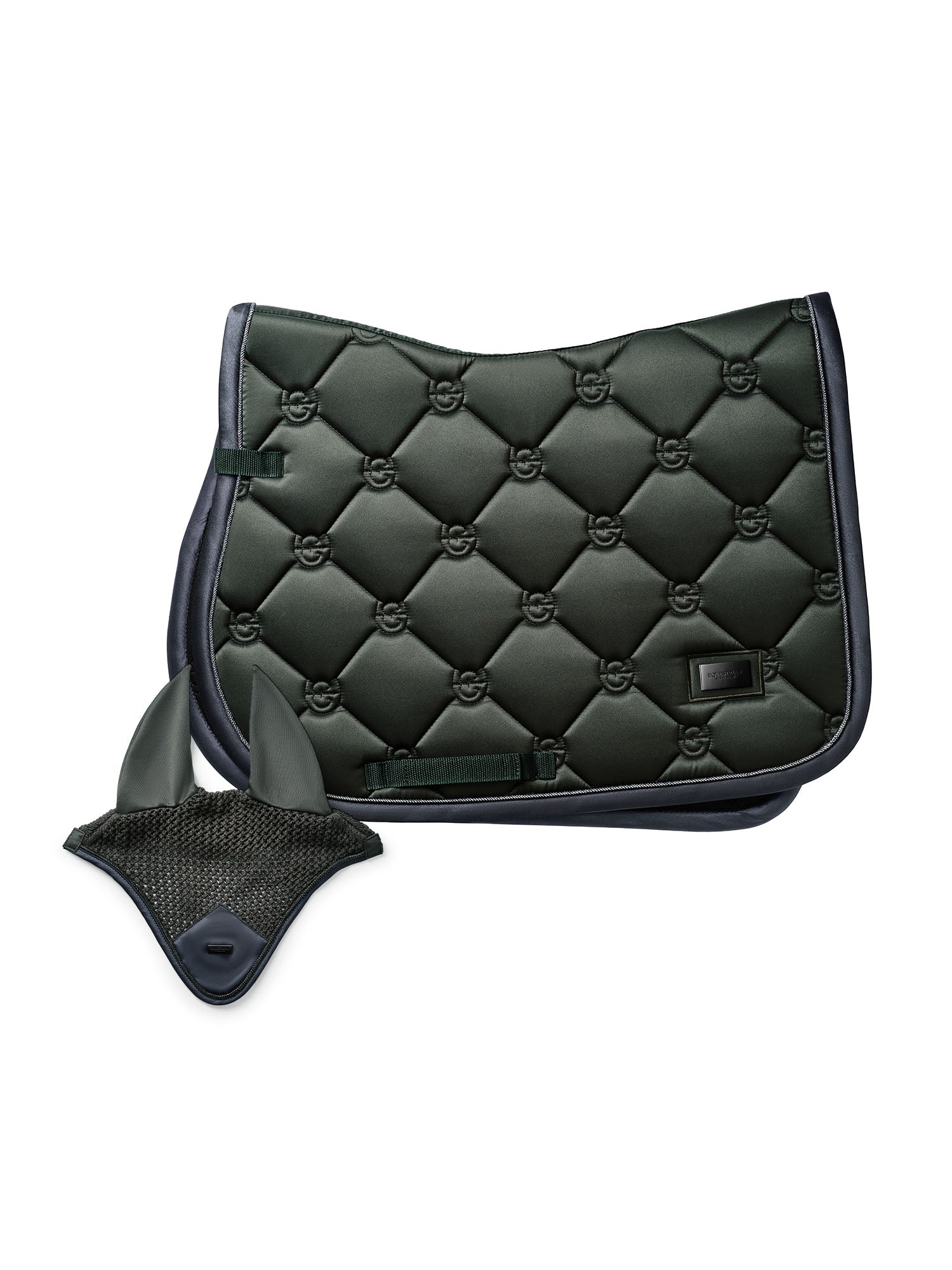 Jump Saddle Pad + Ear Bonnet Modern - Avenue Green