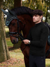 Knitted Half-Zip Top Men Black