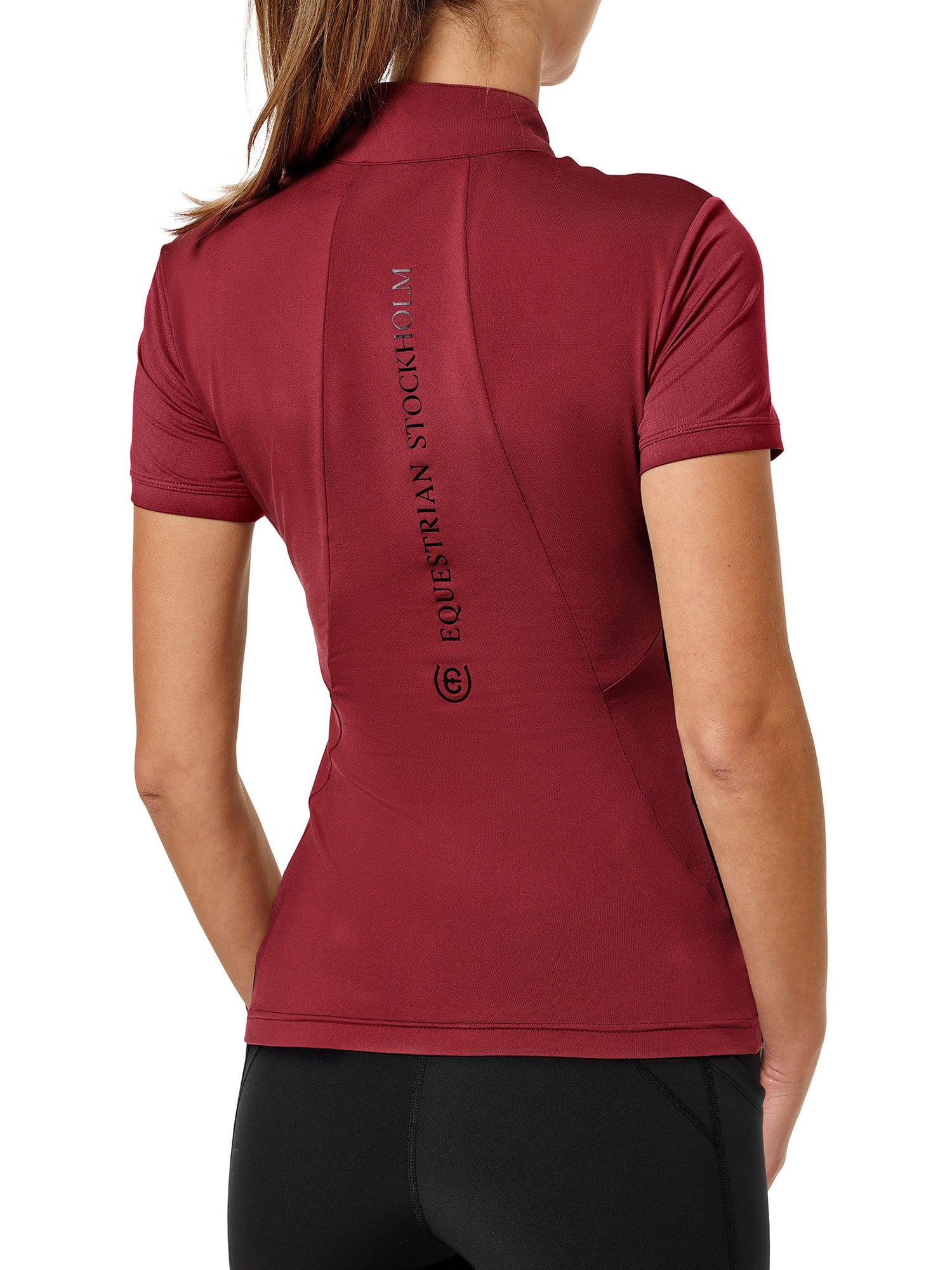 UV Protection Top Korte Mouwen Bordeaux