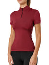 UV Protection Top Short Sleeve Bordeaux