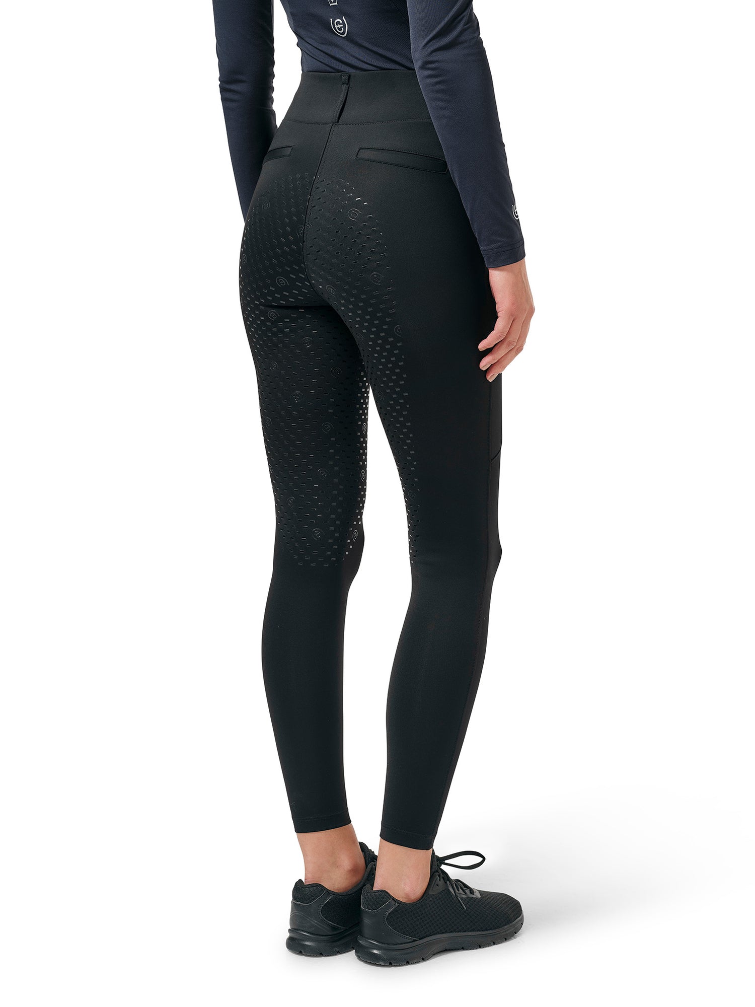 Riding Compression Breeches Dressage Supreme All Black