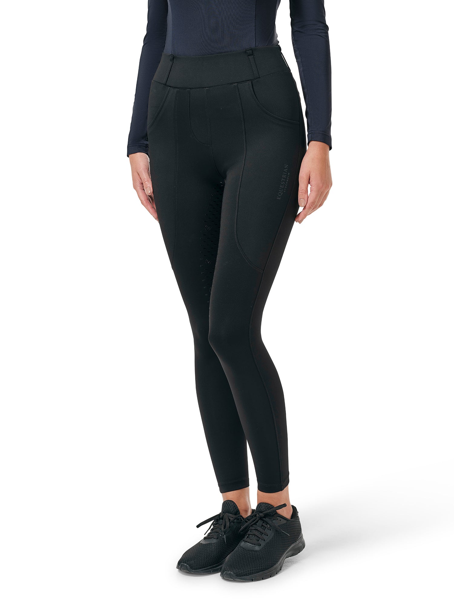 Riding Compression Breeches Dressage Supreme All Black