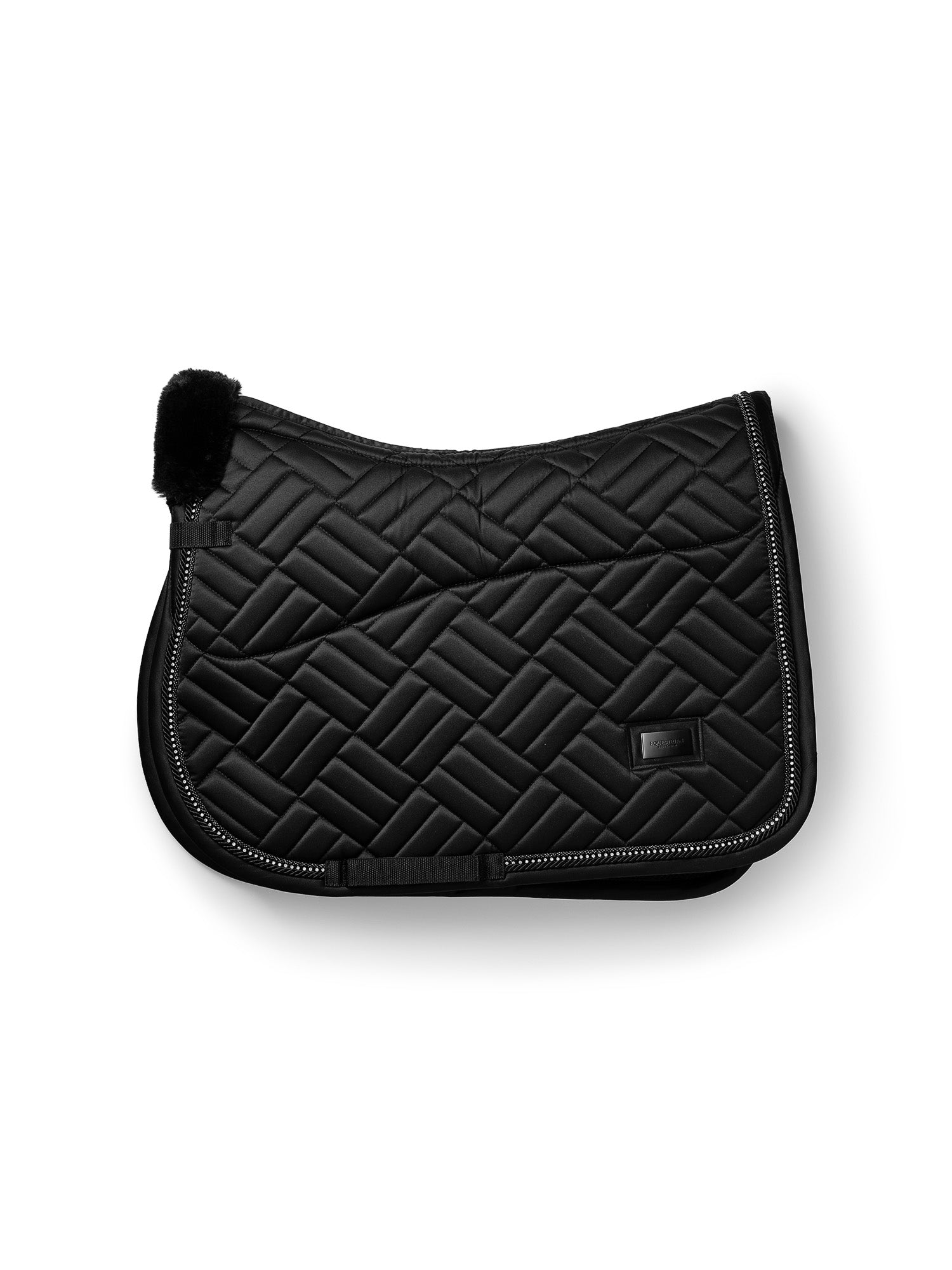 Jump Saddle Pad Vegan Fur Crystal Black