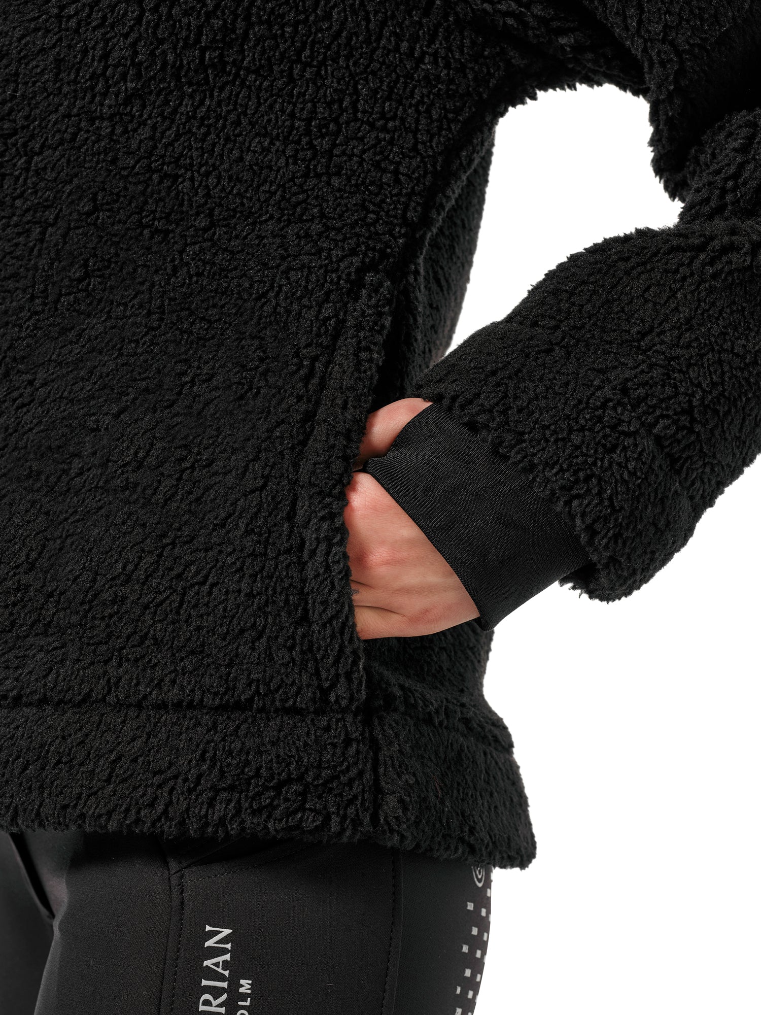 Teddy Fleece Jas Black Dark Ocean | Equestrian Stockholm