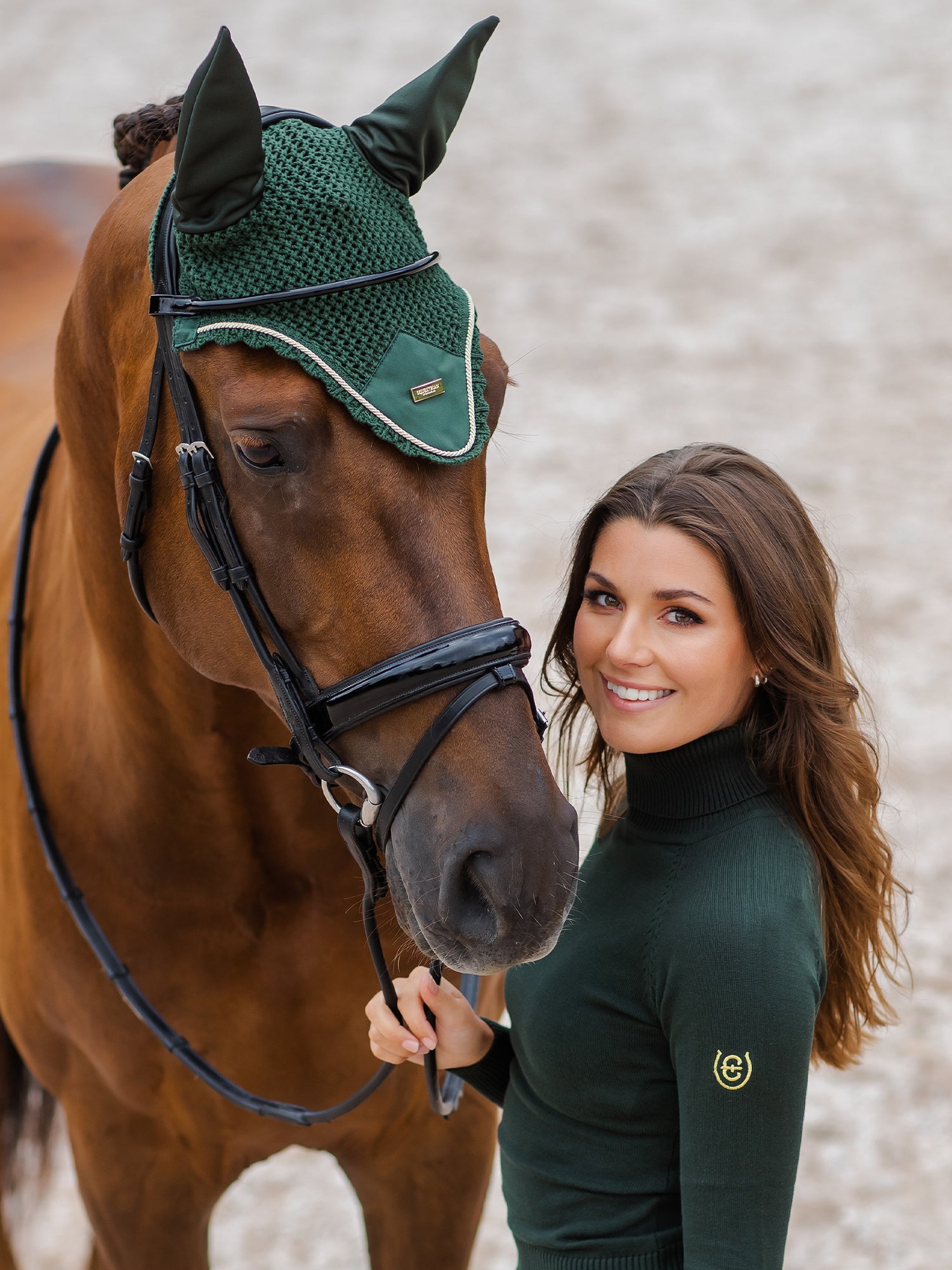 Ear Bonnet Forest Green