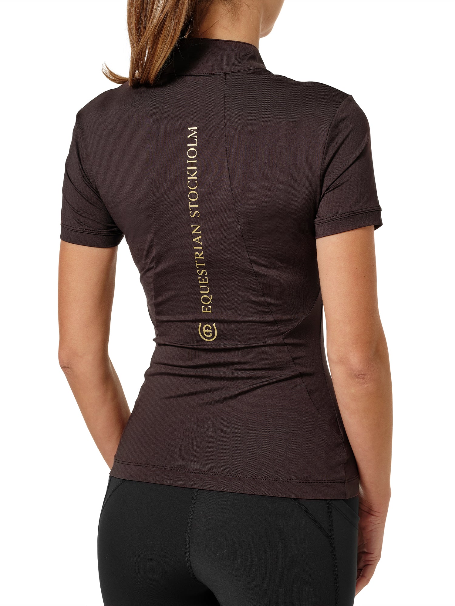 UV Protection Top Short Sleeve Golden Brown