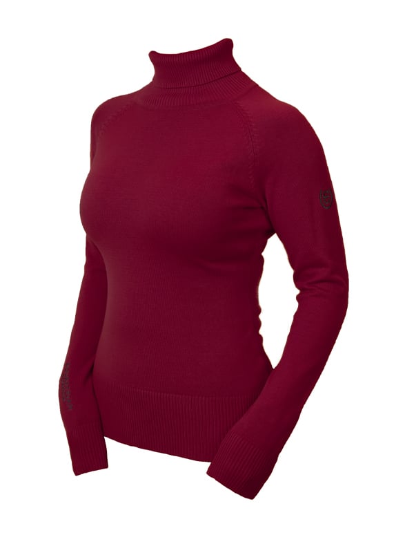 Knitted Polo Top Bordeaux