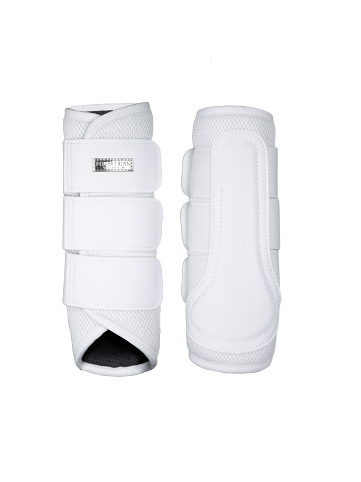 Mesh Brushing Boots White Silver