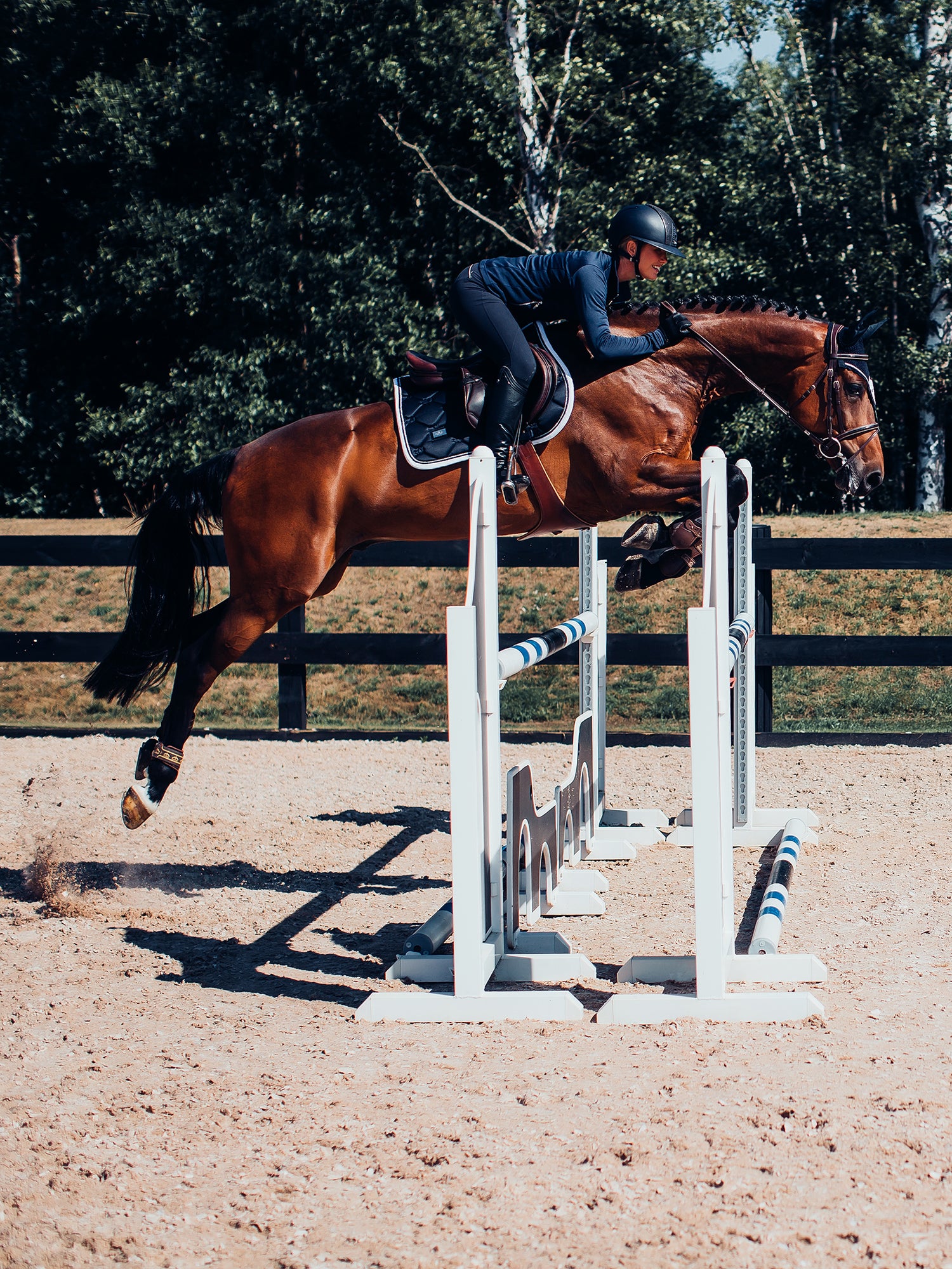 Jump Saddle Pad Midnight White Edge