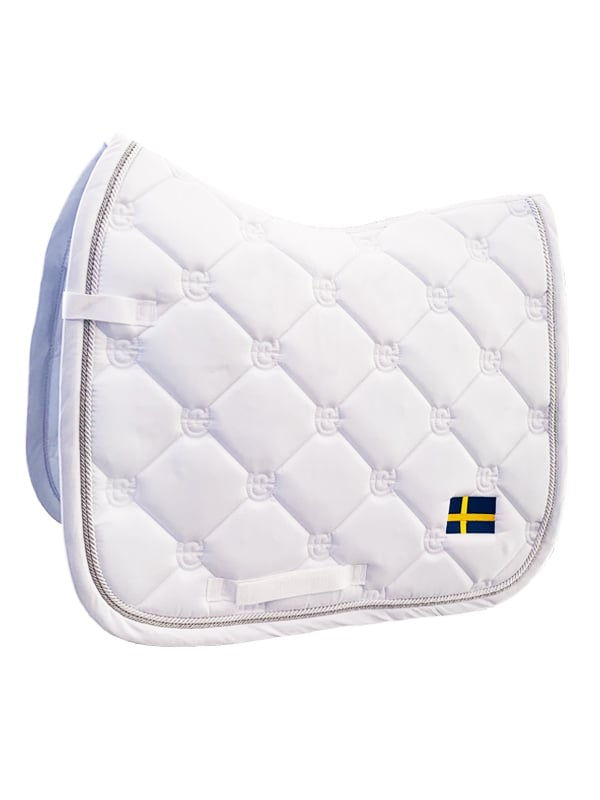 Dressage Saddle Pad Sweden Nation White